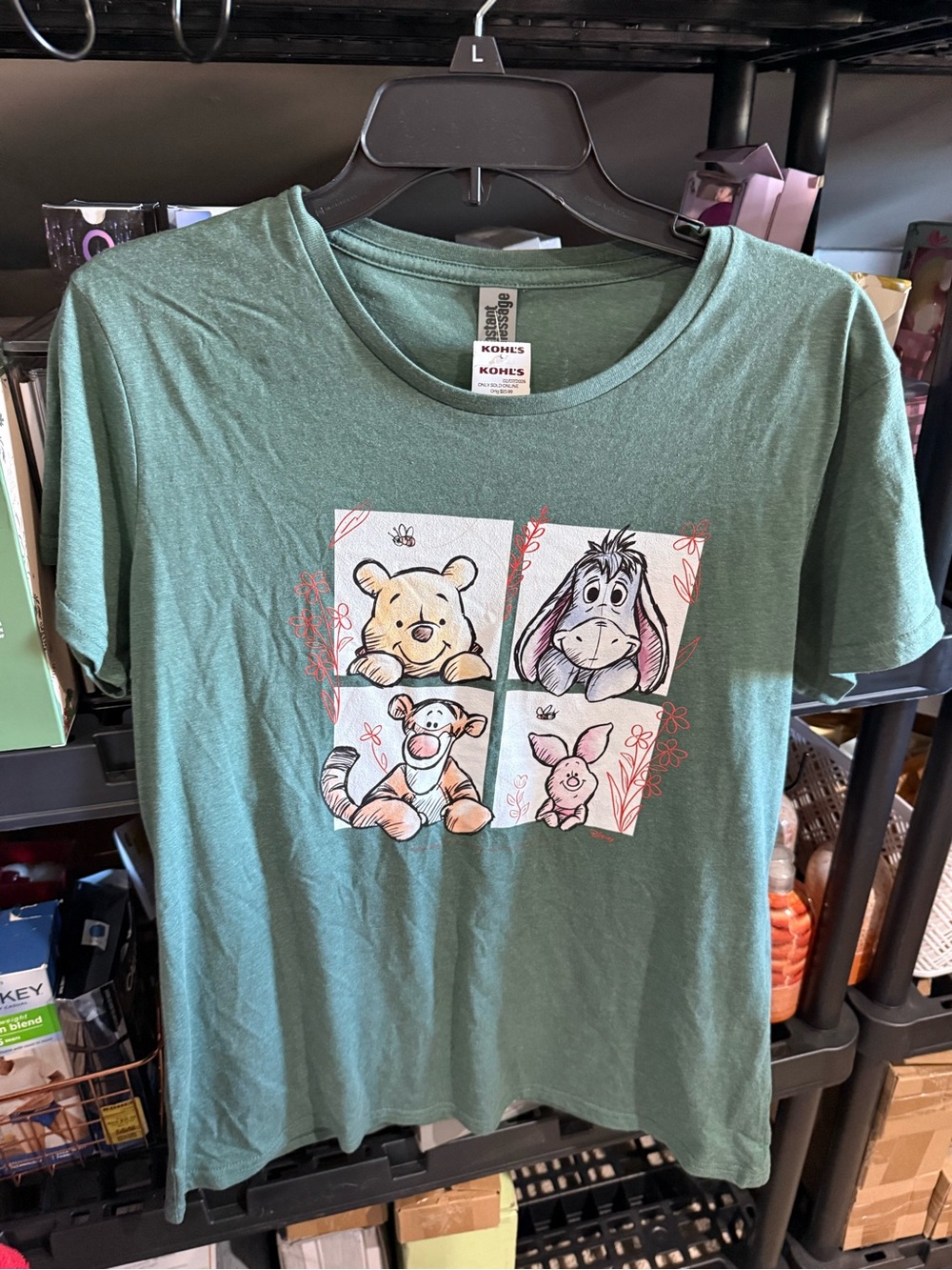Kohl's Green Winnie the Pooh Panel Graphic Tee